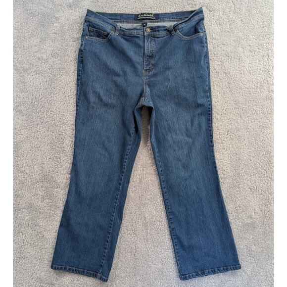 Gloria Vanderbilt Bootcut Jeans Womens Size 16W Medium Wash Denim Stretch Casual - Picture 1 of 11